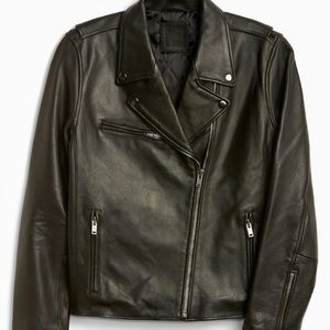 Missguided Faux Leather Biker Jacket